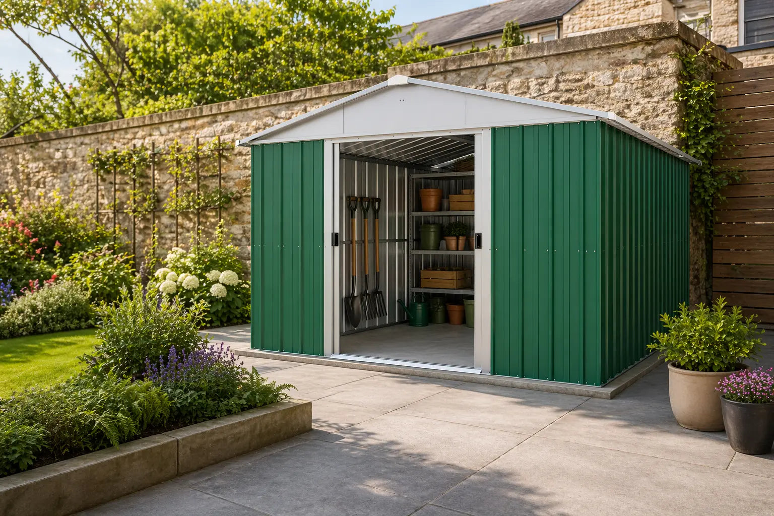 Yardmaster Emerald Deluxe Apex 10ft x 13ft Metal Shed – YardMaster