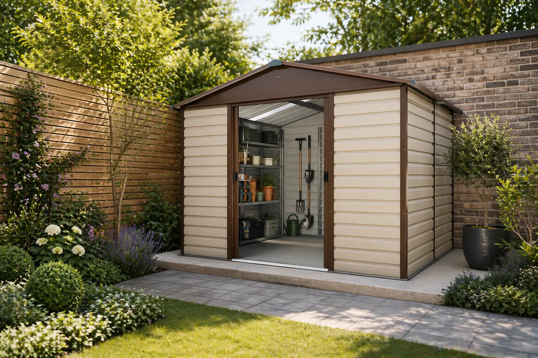 Yardmaster Emerald Deluxe Apex 10ft x 8ft Metal Shed