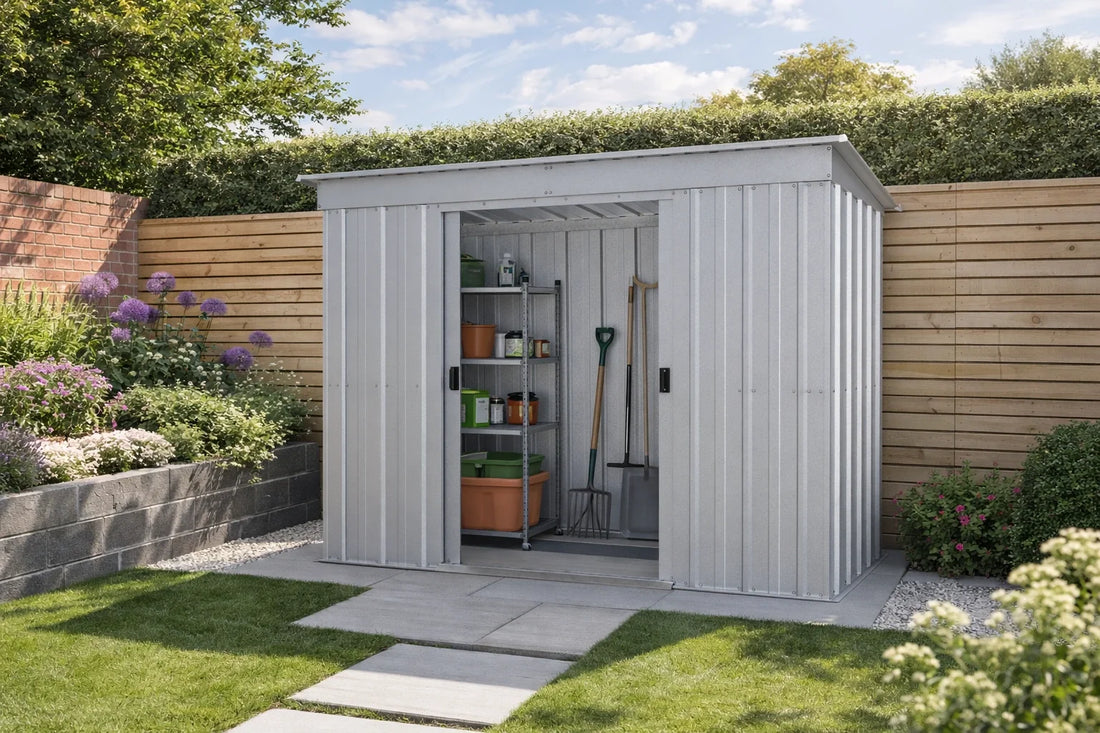 Yardmaster Castleton Pent 8ft x 4ft Metal Shed