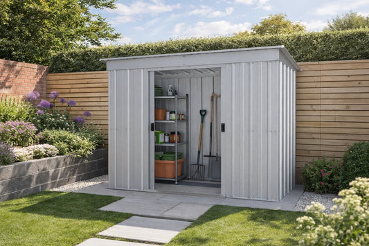 Yardmaster Castleton Pent 8ft x 4ft Metal Shed