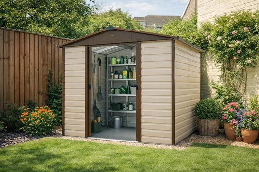 Yardmaster Emerald Deluxe Apex 8ft x 7ft Metal Shed