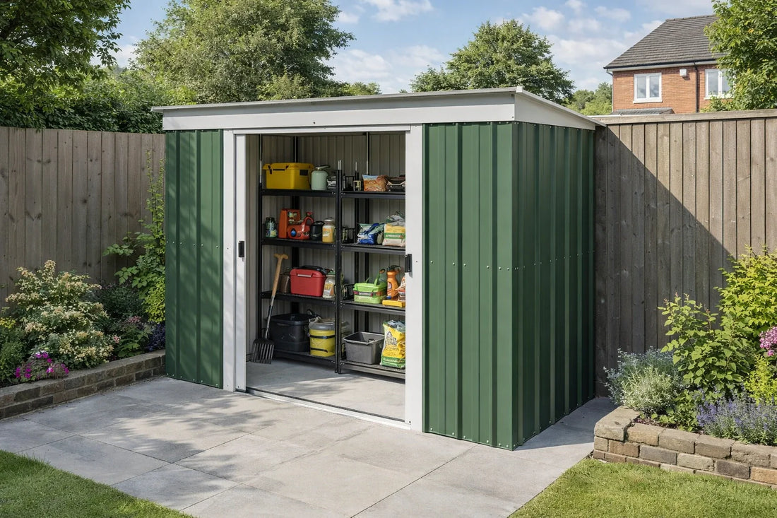 Yardmaster Emerald Deluxe Apex 6ft x 7ft Metal Shed