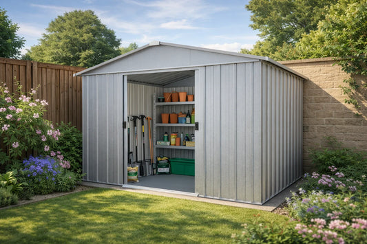 Yardmaster Emerald Deluxe Apex 6ft x 5ft Metal Shed