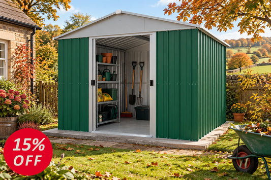 YardMaster Emerald Deluxe Apex 10ft x 10ft Metal Shed