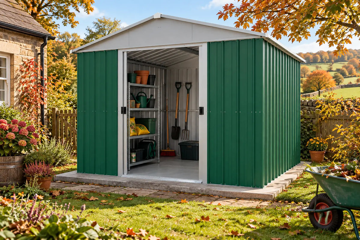 YardMaster Emerald Deluxe Apex 10ft x 10ft Metal Shed