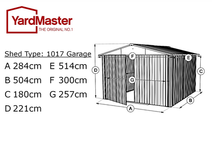 Yardmaster Garage 10ft x 17ft - YardMaster International