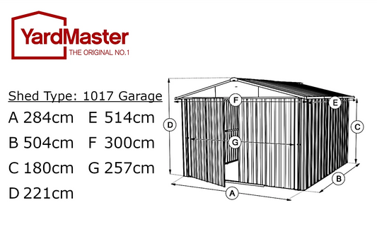 Yardmaster Garage 10ft x 17ft - YardMaster International