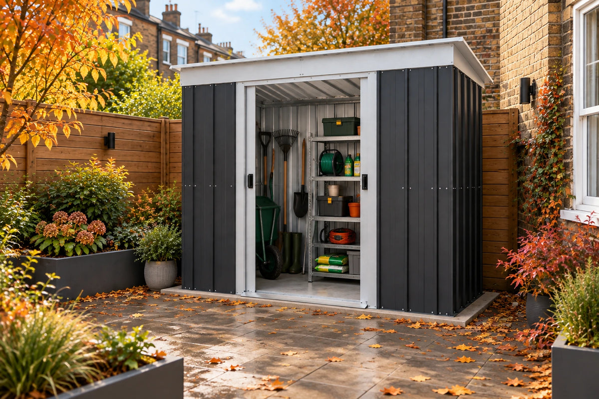 YardMaster Castleton Pent 10ft x 4ft Metal Shed