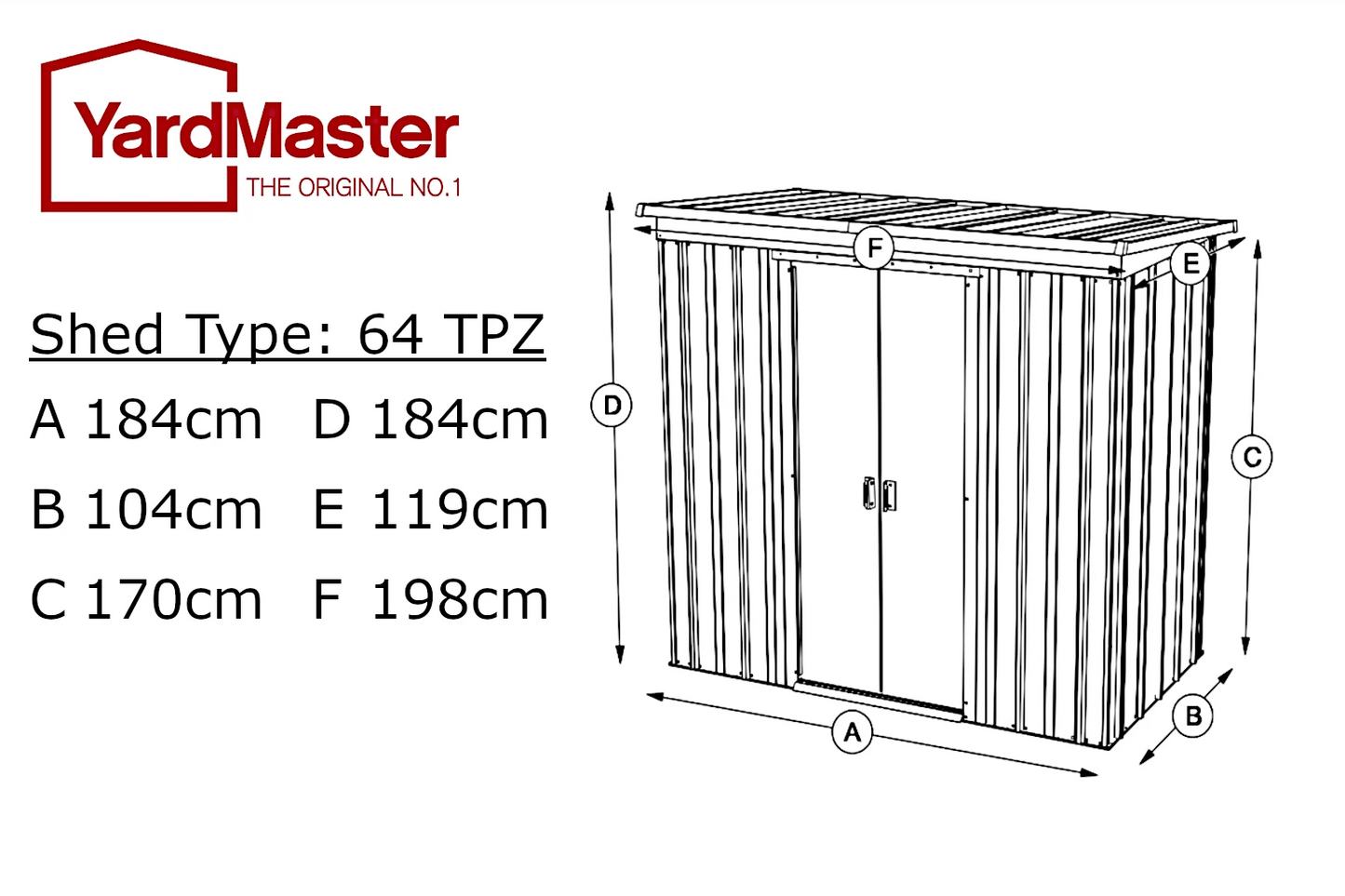 Tall Platinum Stone Grey 6ft x 4ft - YardMaster International