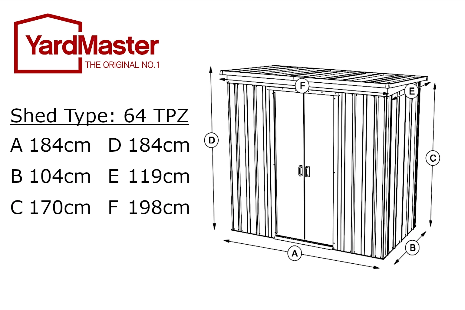 Tall Platinum Stone Grey 6ft x 4ft - YardMaster International