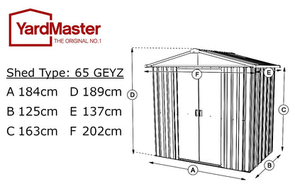 Gerätehaus Bayern 6ft x 5ft GEYZ - YardMaster International