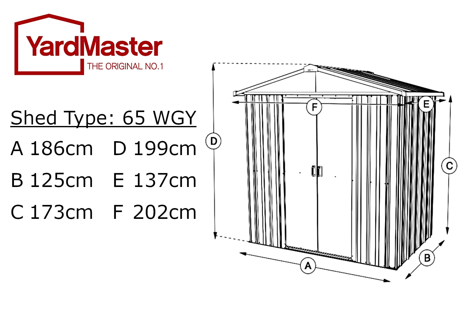 Gerätehaus Konstanz 6ft x 5ft WGY - YardMaster International