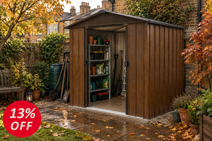 YardMaster Woodview Premium Apex 6ft x 5ft Metal Shed