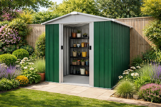 Emerald Deluxe Apex 6ft x 6ft Metal Shed
