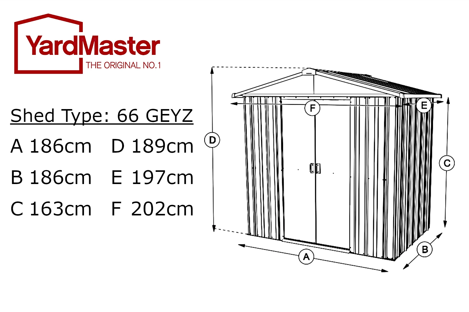 Gerätehaus Bayern 6ft x 6ft GEYZ - YardMaster International