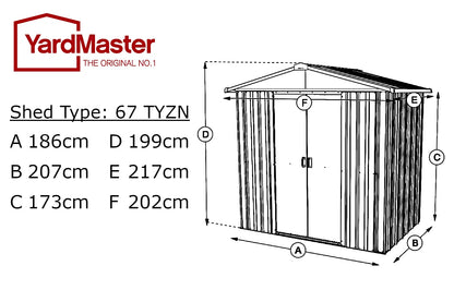 Tall Platinum Stone Grey 6ft x 7ft - YardMaster International