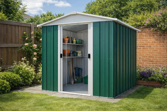Yardmaster Emerald Deluxe Apex 6ft x 7ft Metal Shed
