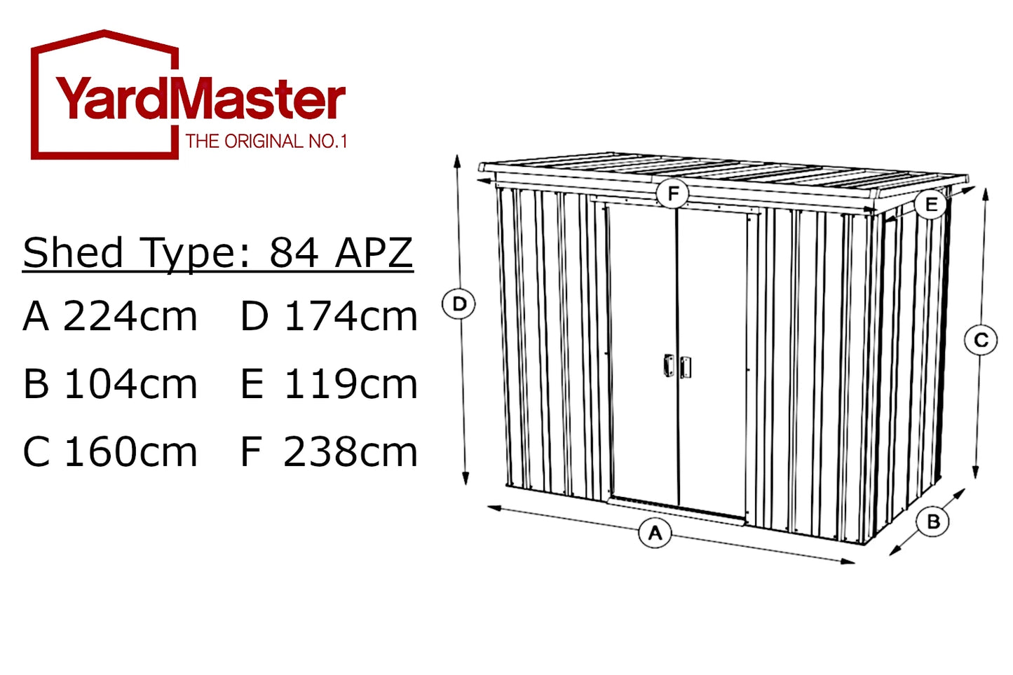 Castleton Pent 8ft x 4ft - YardMaster International