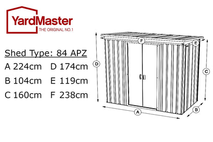 Castleton Pent 8ft x 4ft - YardMaster International