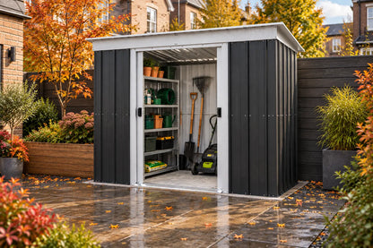YardMaster Castleton Pent 8ft x 4ft Metal Shed