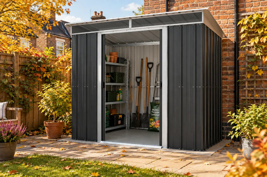 YardMaster TopLight Tall Pent 8ft x 5ft Metal Shed