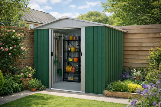 Emerald Deluxe Apex 8ft x 7ft Metal Shed