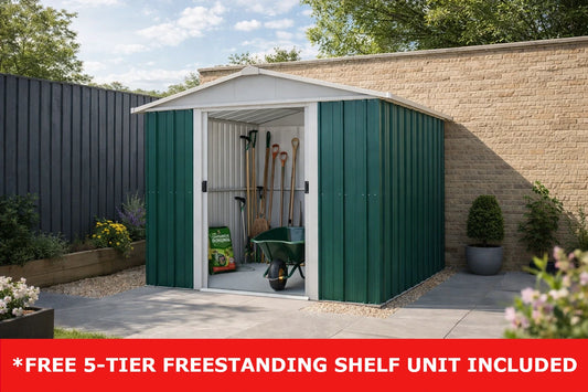 Emerald Deluxe Apex 8ft x 9ft Metal Shed