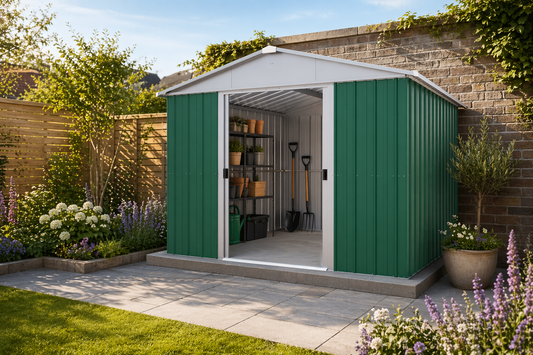 Yardmaster Emerald Deluxe Apex 10ft x 8ft Metal Shed