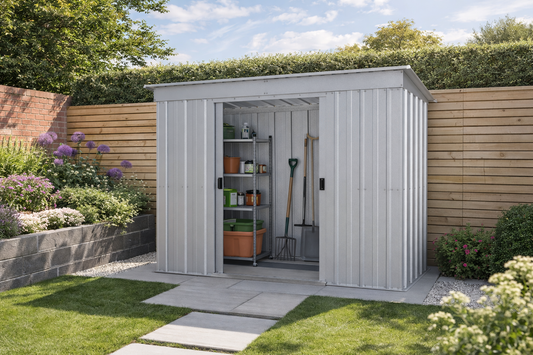 Store-All Pult-Gartenschuppen 2,44 m x 1,22 m – Robuste Gartenaufbewahrungslösung