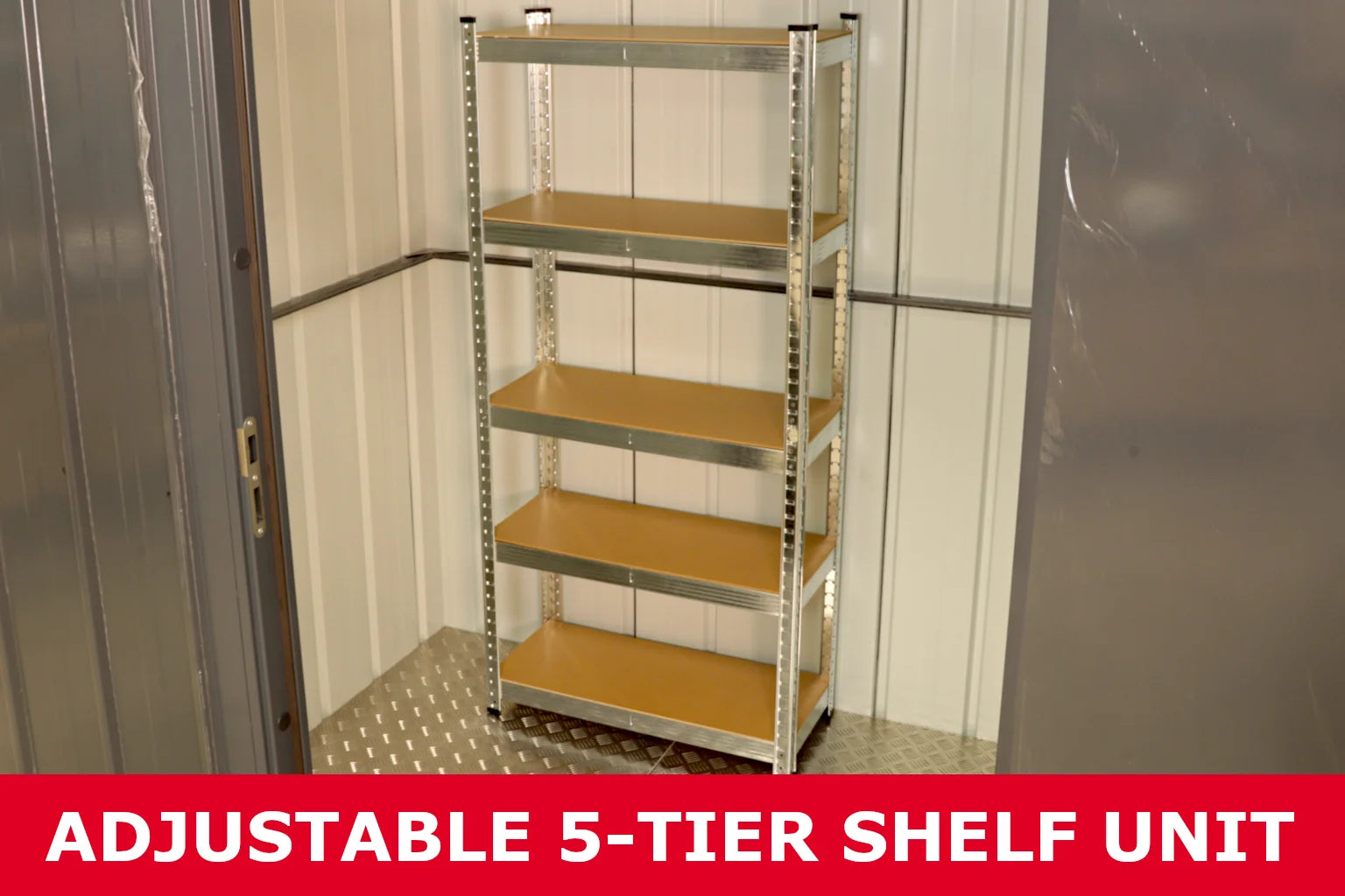 5-Tier Metal Freestanding Shelf Unit - YardMaster International