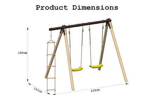 Double Garden Swing with Rope Ladder